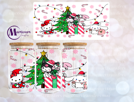 CHRISTMAS SANRIO FRIENDS-16 0Z-UV DTF CUP WRAP