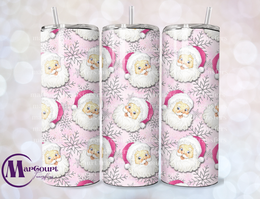 CHRISTMAS SANTA PINK-SKINNY TUMBLER TRANSFER