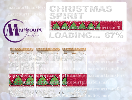 CHRISTMAS SPIRIT LOADING 67-16 0Z-UV DTF CUP WRAP