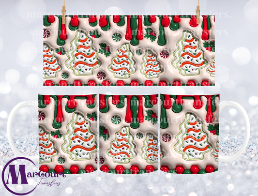 CHRISSTMAS TREE SNACK CAKES-MUG TRANSFER