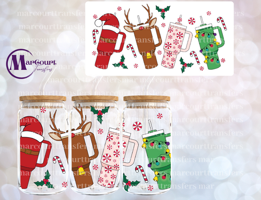 CHRISTMAS TUMBLERS 2-16 0Z-UV DTF CUP WRAP