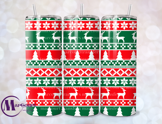 CHRISTMAS UGLY SWEATER 20-SKINNY TUMBLER TRANSFER