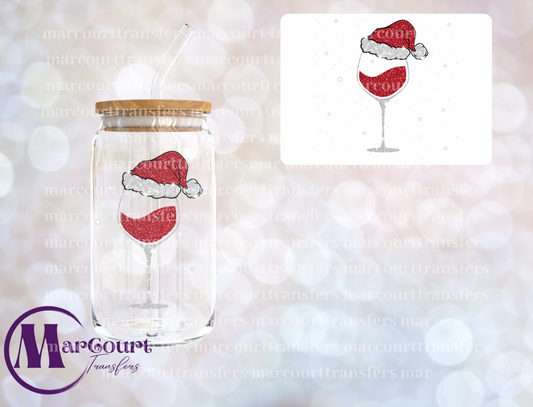 CHRISTMAS WINE BLING-UV DTF CUP WRAP