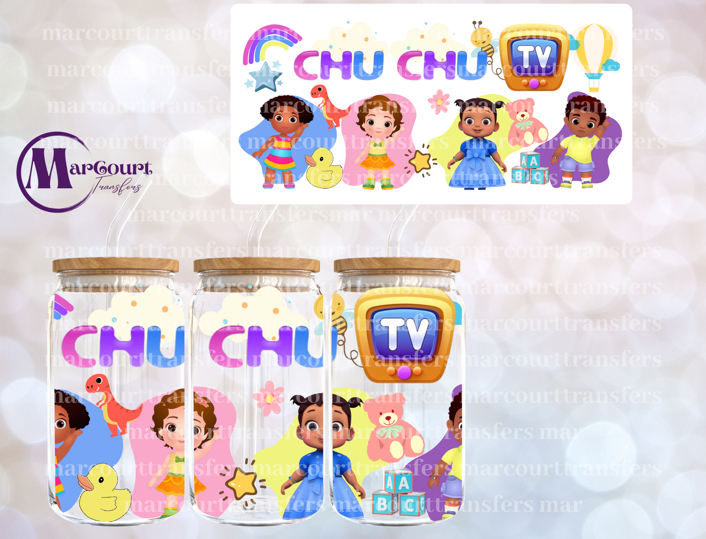 CHU CHU TV BABY-16 0Z-UV DTF CUP WRAP