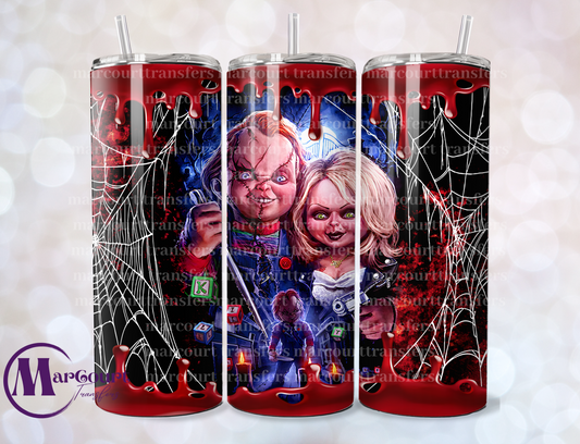 CHUCKY AND GIRLFRIEND DRIP-SKINNY TUMBLER TRANSFER