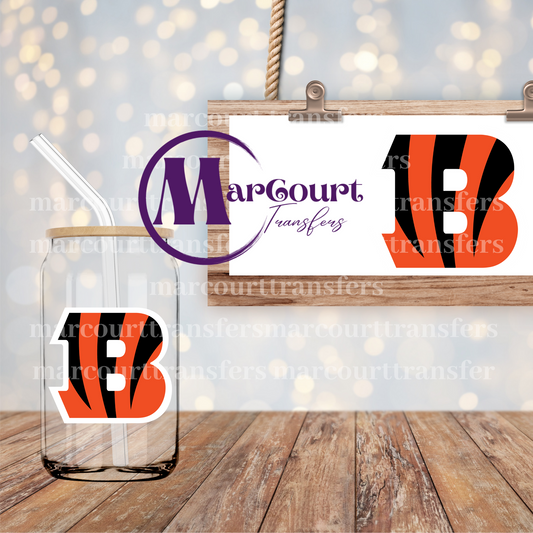 CINCINNATI BENGALS DECAL- UV DTF CUP WRAP