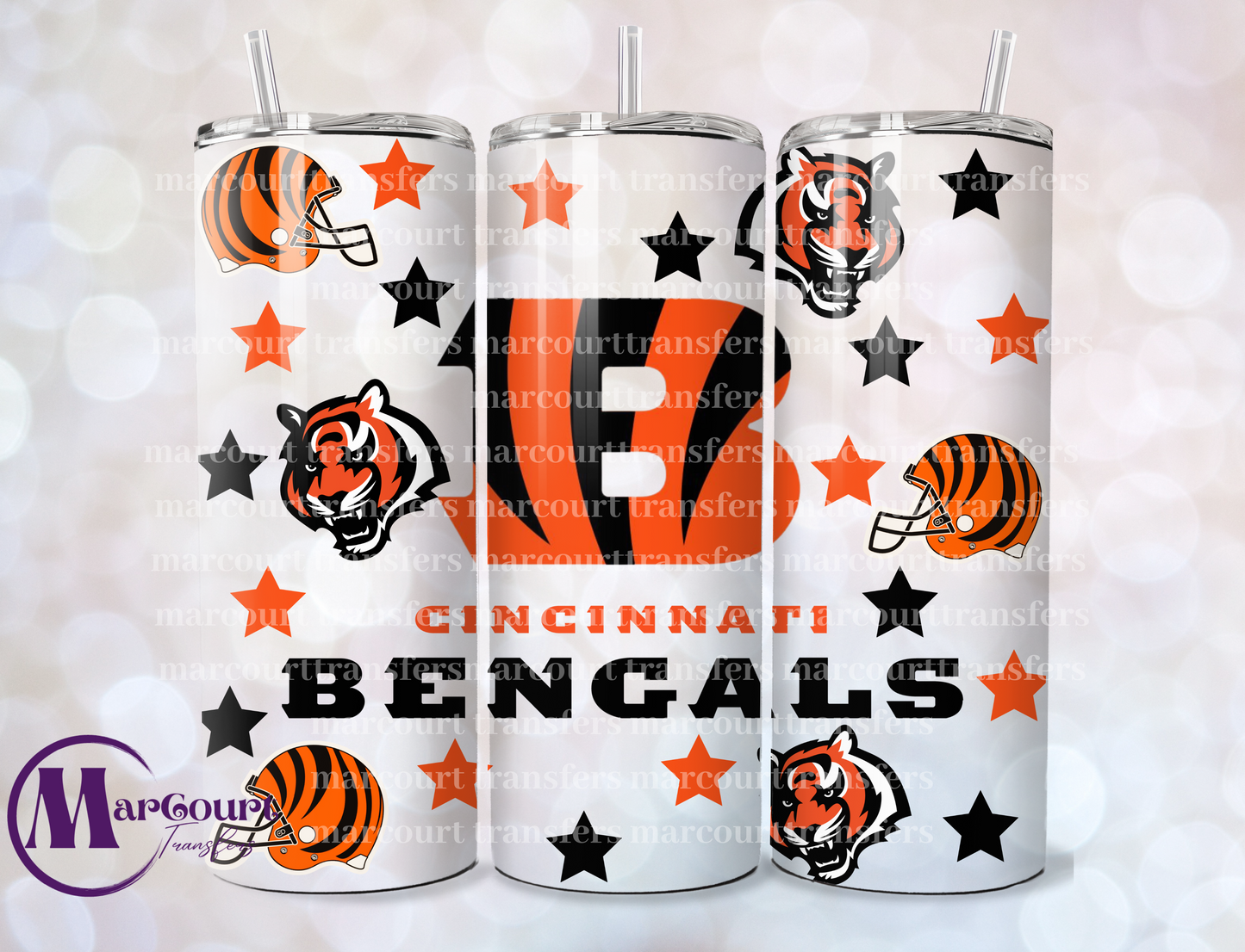 CINCINNATI BENGALS-SKINNY TUMBLER TRANSFER