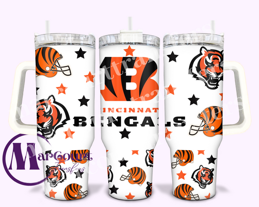 CINCINNATI BENGALS-40 0Z-UV DTF CUP WRAP