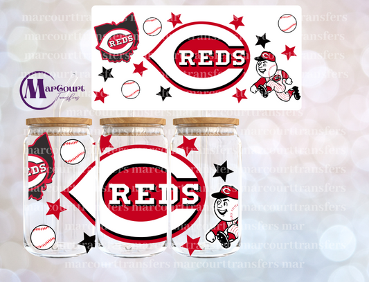 CINCINNATI REDS-16 0Z-UV DTF CUP WRAP