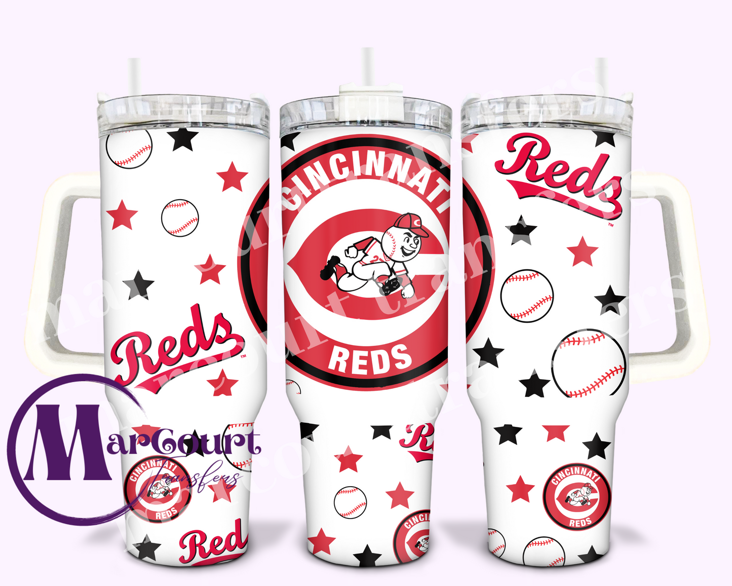 CINCINNATI REDS-40 0Z-UV DTF CUP WRAP