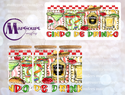 CINCO DE DRINKO-16 0Z-UV DTF CUP WRAP