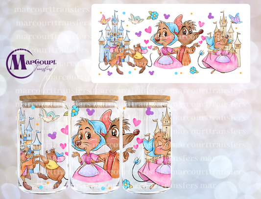 CINDERELLA MICE-16 0Z-UV DTF CUP WRAP