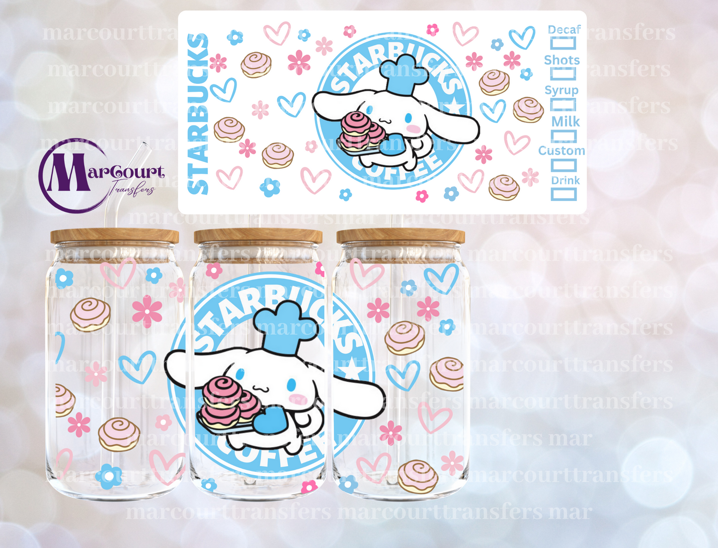 CINNAMOROLL BLUE-16 0Z-UV DTF CUP WRAP