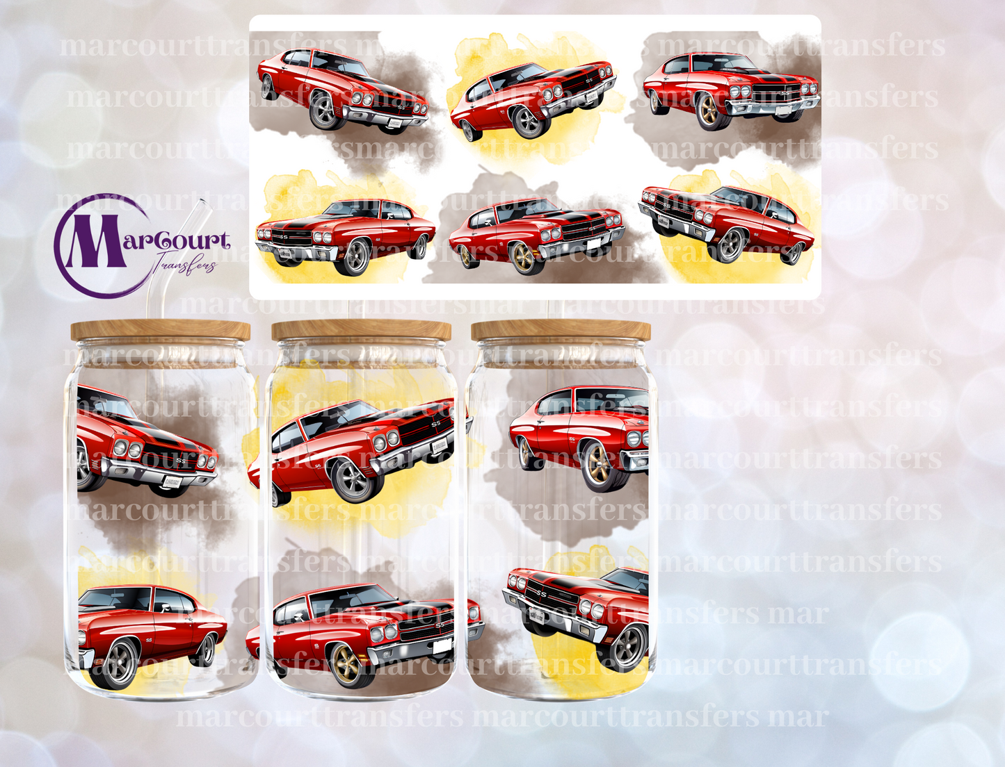 CLASSIC CHEVY-16 0Z-UV DTF CUP WRAP