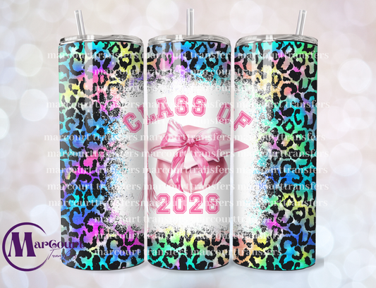 CLASS OF 2026 COLORFUL CHEETAH-20 OZ-UV DTF CUP WRAP