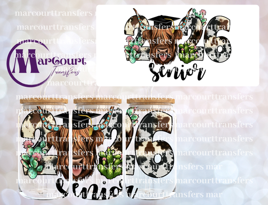 CLASS 2026 COW-16 0Z-UV DTF CUP WRAP