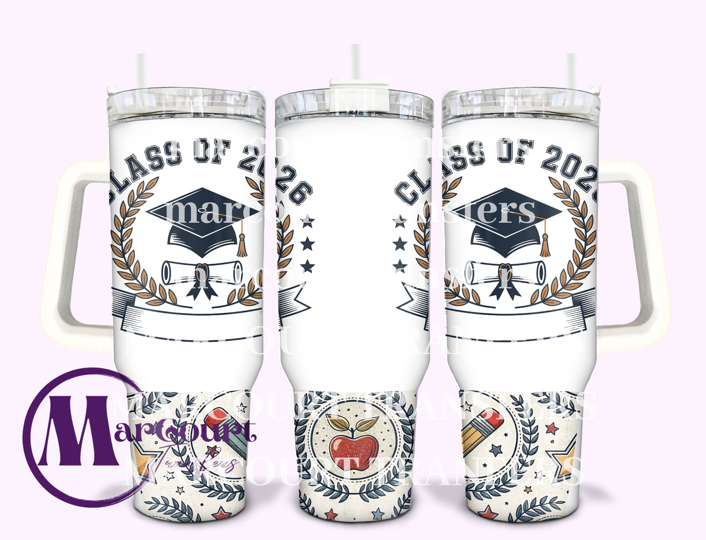 CLASS OF 2026 NOT DISTRESSED 40-40 0Z-UV DTF CUP WRAP