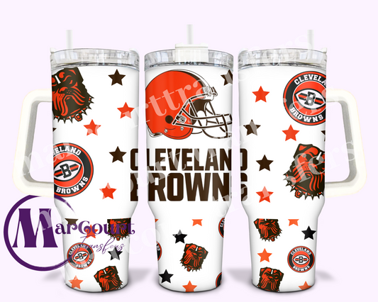 CLEVELAND BROWNS-40 OZ-UV DTF CUP WRAP