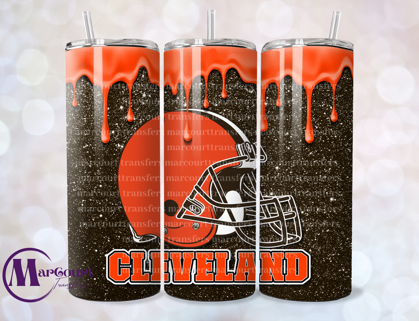CLEVELAND BROWNS DRIP-20-SKINNY UV DTF TRANSFER