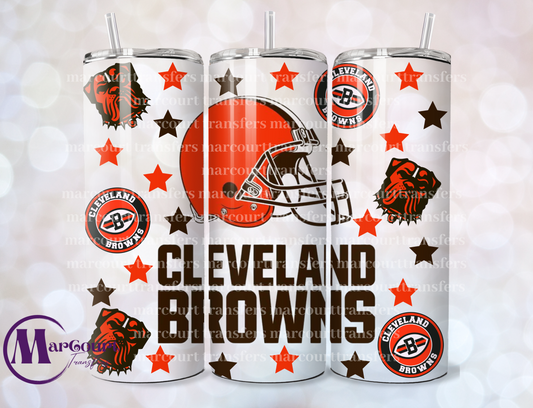CLEVELAND BROWNS-20-SKINNY SUBLIMATION TUMBLER TRANSFER