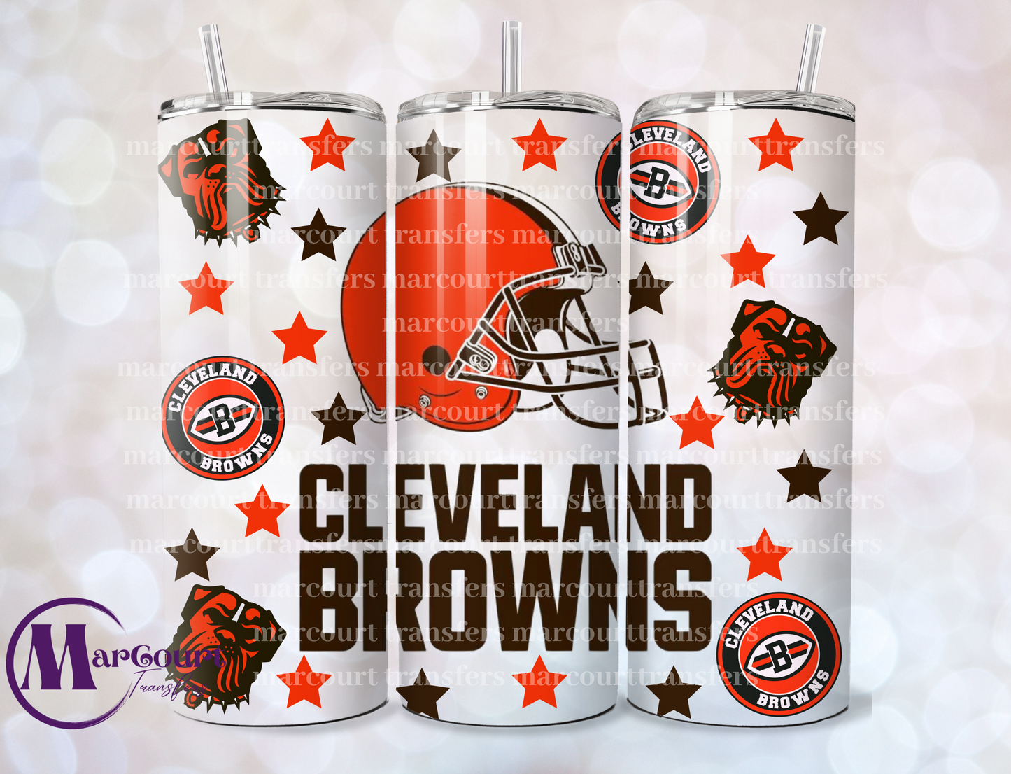 CLEVELAND BROWNS-SKINNY TUMBLER TRANSFER