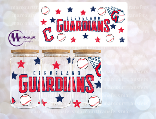 CLEVELAND GUARDIANS-16 0Z-UV DTF CUP WRAP