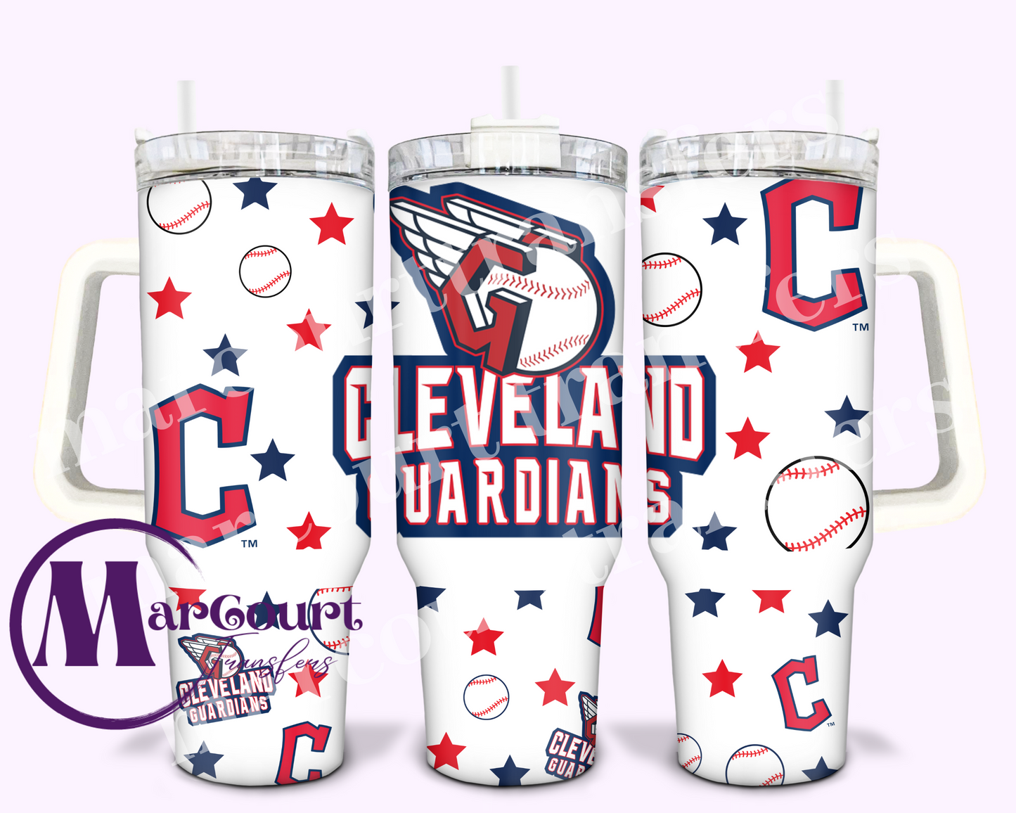 CLEVELAND GUARDIANS-40 0Z-UV DTF CUP WRAP