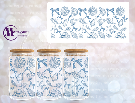 COASTAL SEASHELLS-16 0Z-UV DTF CUP WRAP