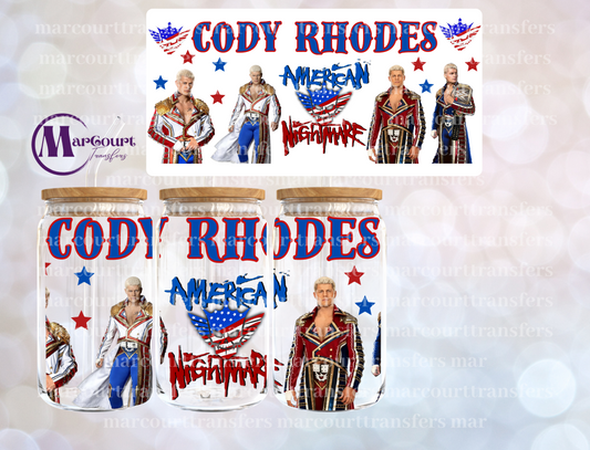 CODY RHODES-16 0Z-UV DTF CUP WRAP