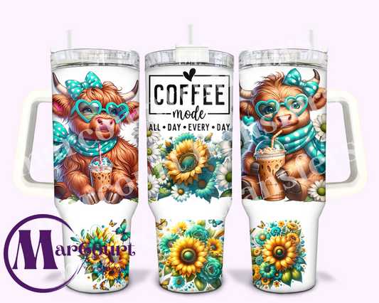 COFFEE MODE HIGHLAND-40 0Z-UV DTF CUP WRAP