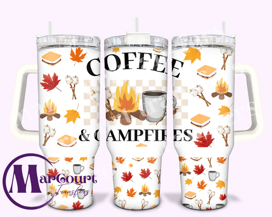 COFFEE AND CAMPFIRES-40 0Z-UV DTF CUP WRAP