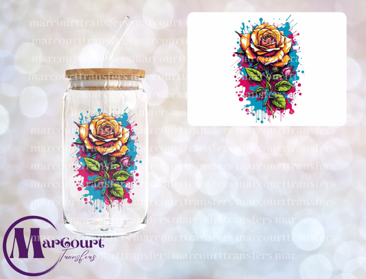 COLOR POP ROSE-DECAL-UV DTF CUP WRAP