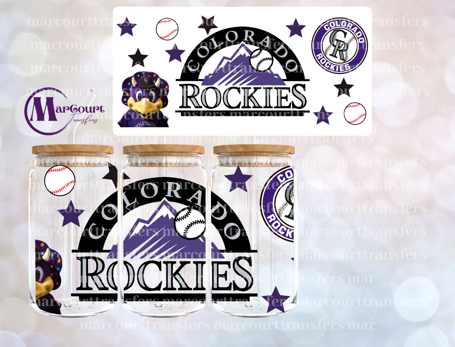 COLORADO ROCKIES-16 0Z-UV DTF CUP WRAP