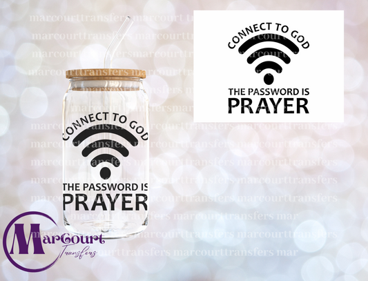 CONNECT TO GOD PASSWORD-DECAL-UV DTF CUP WRAP