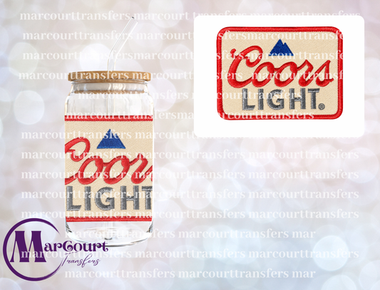 COORS LIGHT FAUX PATCH-UV DTF CUP WRAP