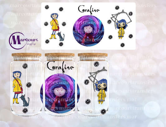 CORALINE 2 -16 0Z-UV DTF CUP WRAP