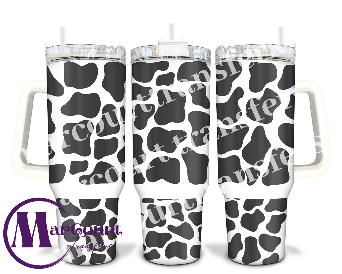 COW PRINT-40 0Z-UV DTF CUP WRAP