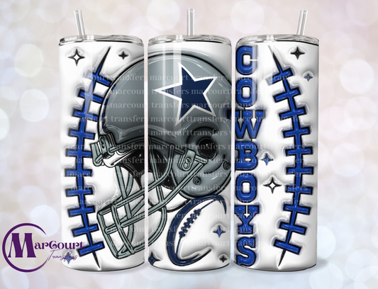 DALLAS COWBOYS INFLATED-SKINNY TUMBLER TRANSFER