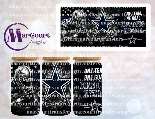 COWBOYS NATION-16 0Z-UV DTF CUP WRAP