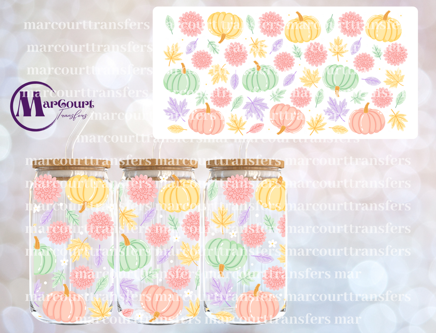 COZY FALL PUMPKINS-16 0Z-UV DTF CUP WRAP