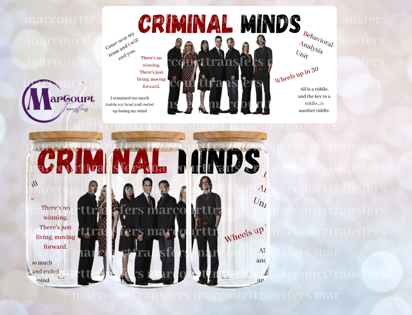 CRIMINAL MINDS QUOTES-16 0Z-UV DTF CUP WRAP