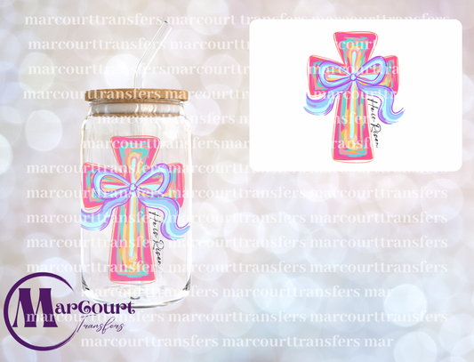 CROSS WATERCOLOR-DECAL-UV DTF CUP WRAP
