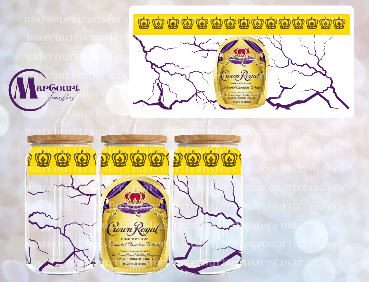 CROWN ROYAL-16 0Z-UV DTF CUP WRAP