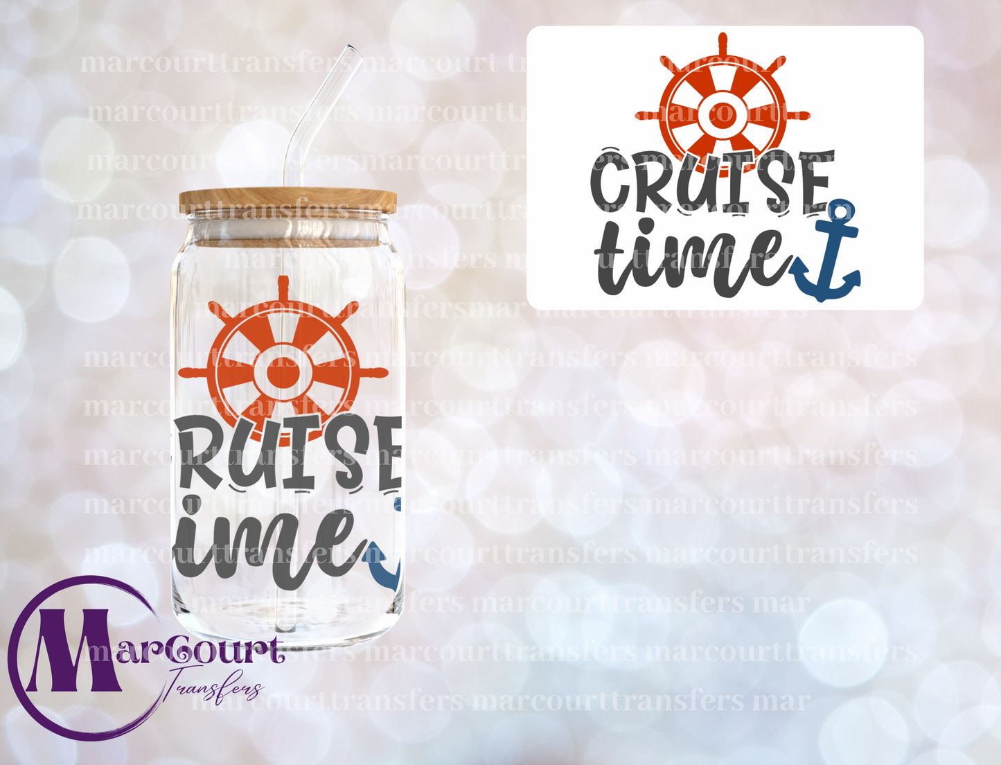 CRUISE TIME-DECAL-UV DTF CUP WRAP