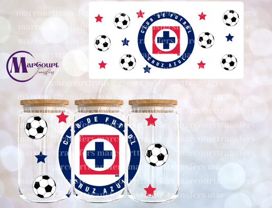 CRUZ AZUL (SOCCER)-16 0Z-UV DTF CUP WRAP