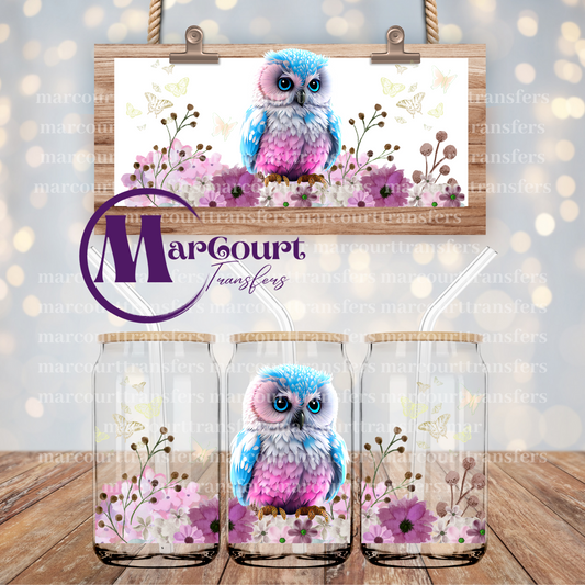 CUTE BABY OWL-16 0Z-UV DTF CUP WRAP