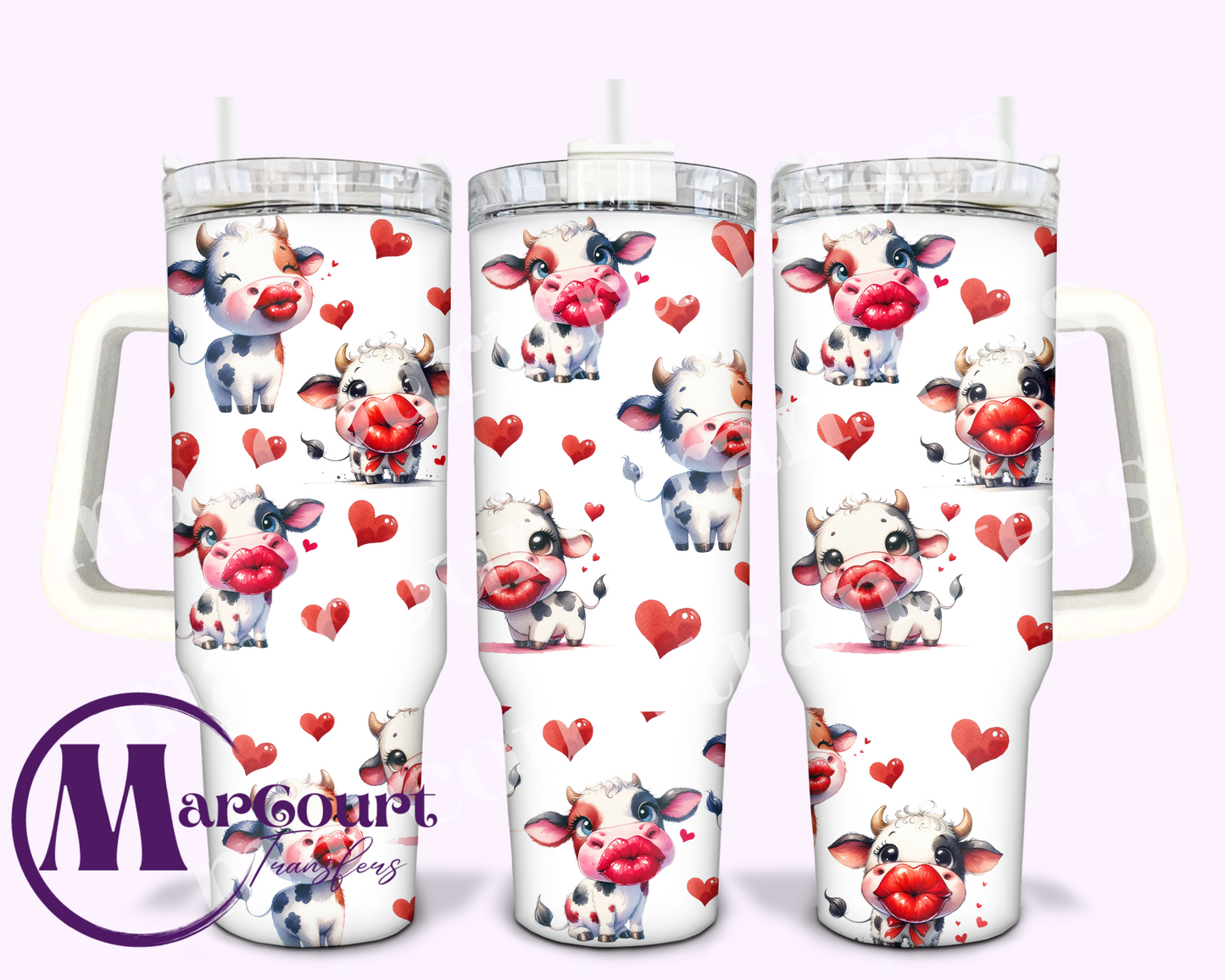 CUTE COW LIPS VALENTINE-40 0Z-UV DTF CUP WRAP