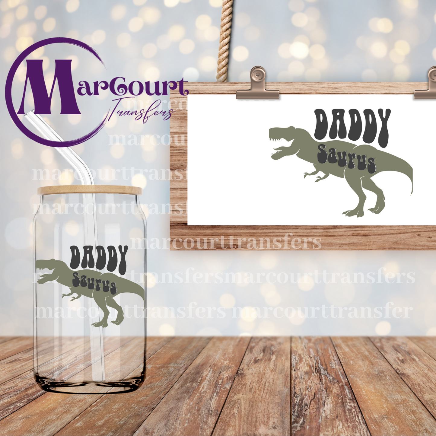 DADDYSAURUS-DECAL-UV DTF CUP WRAP