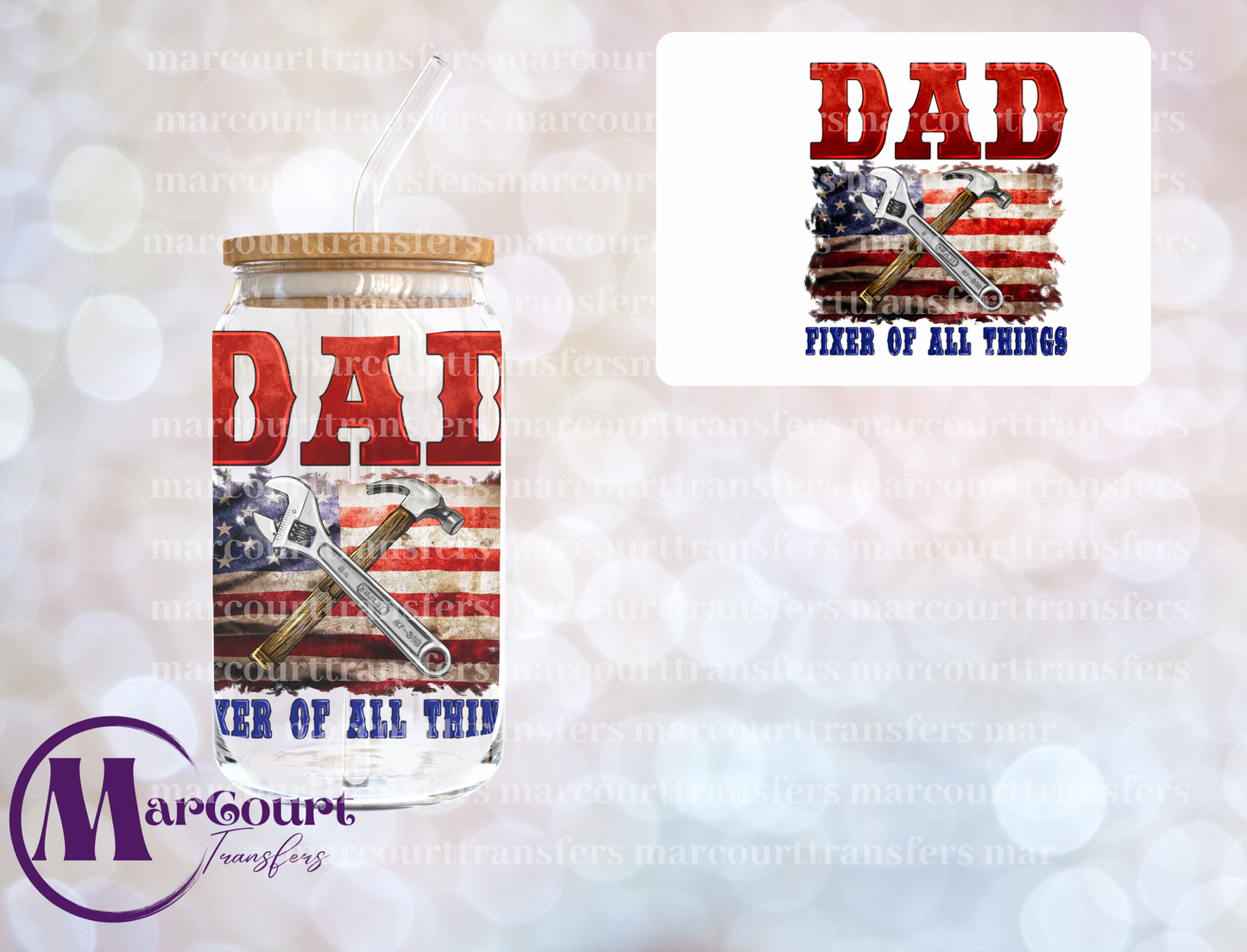 DAD FIXER OF ALL THINGS-DECAL-UV DTF CUP WRAP