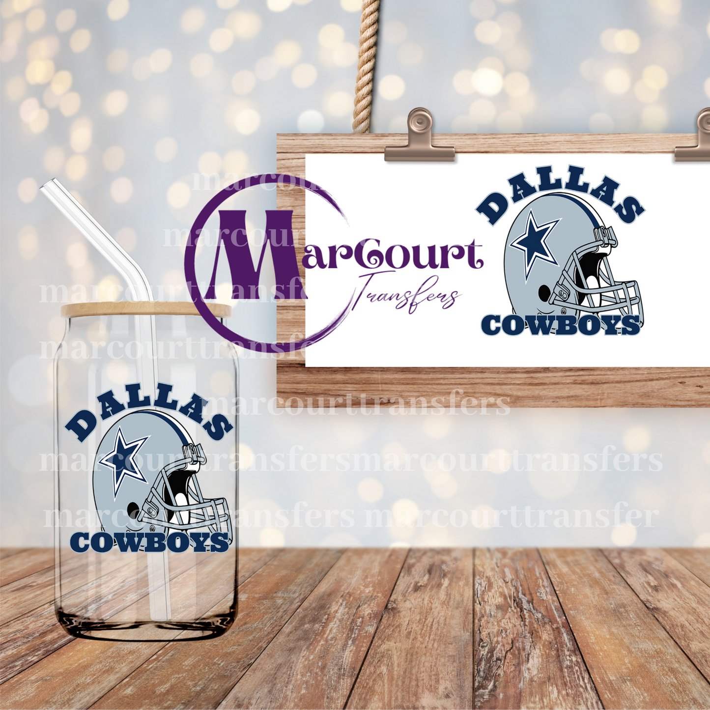 DALLAS COWBOYS DECAL- UV DTF CUP WRAP
